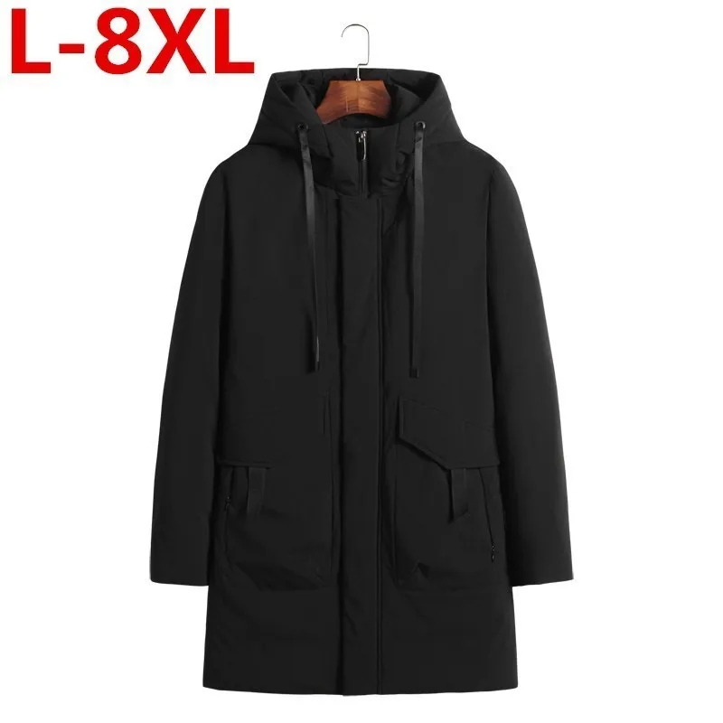 Размера плюс 8XL 7XL 6XL 5XL мужской длинный пуховик Новое поступление Мода жилет с