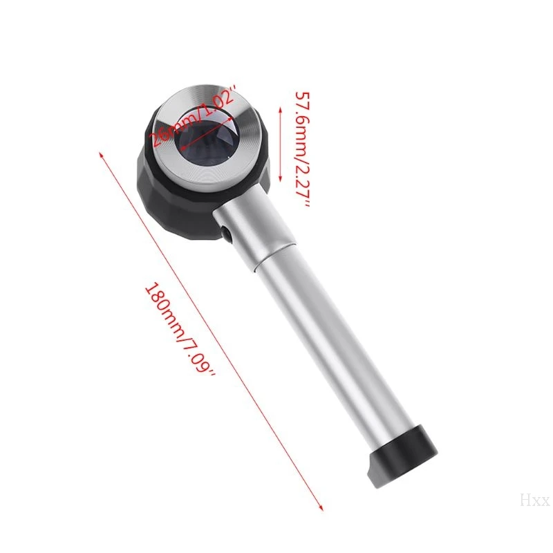 

10X Magnifier Loupe Lens with Scale LED Light Handheld Reading Holding Metal Magnifying Glass for textile print jewelry repair