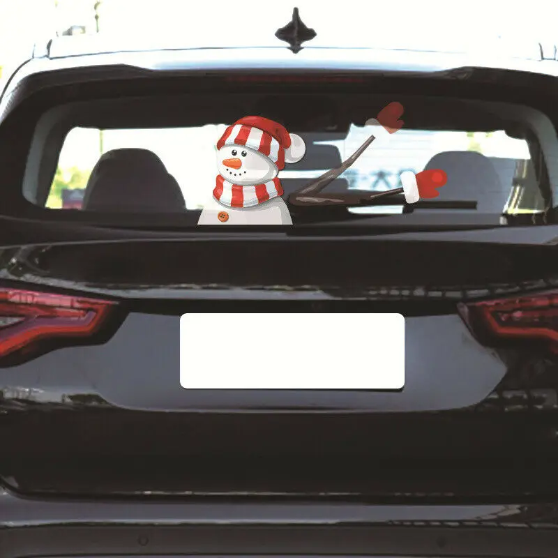 Рождественские наклейки на заднее ветровое стекло Санта Клаус Наклейки окна