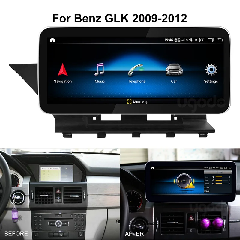Qualcomm 2009 2012 GLK Android 10 0 экран автомобильный GPS навигация Мультимедийная система