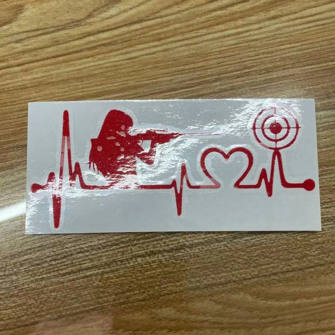 Виниловые наклейки с изображением пистолета девушки сердцебиения мишени |