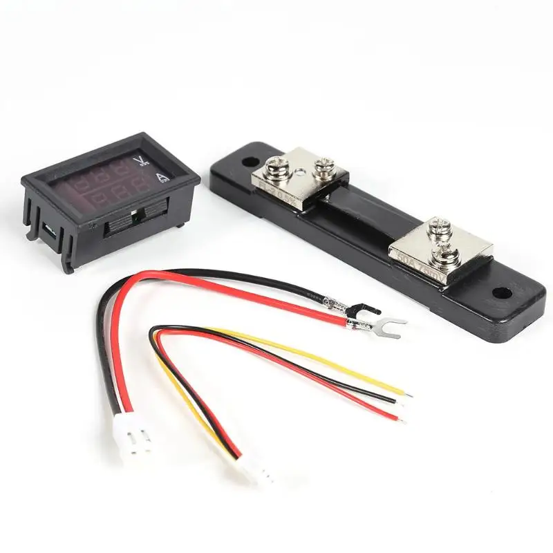 HW 811 0 28 дюймов Мини цифровой вольтметр Амперметр постоянного тока 100V 50A двойной 3