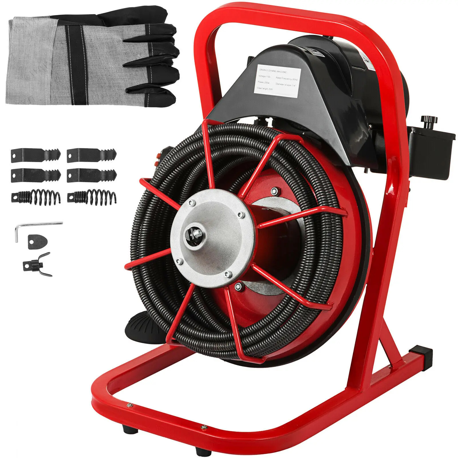 

75 'x 3/8 "Портативный дренажный станок для очистки труб 1-4''