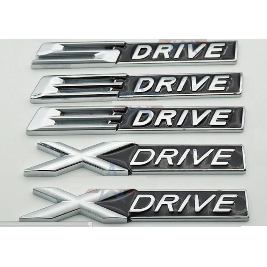 

Silver Letters SDRIVE EDRIVE XDRIVE Trunk Fender Badge Emblem Badges Emblems for BMW 1 3 4 5 6 7 Series X1 X3 X4 X5 X6 Z4 GT