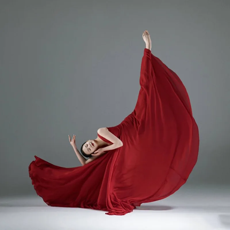 Новая женская классическая танцевальная одежда 720 градусов, женская элегантная одежда для выступлений, газовая юбка, одежда для балета и тренировок