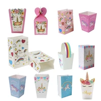 unicorn party paper gift bag birthday party decorations kids gift box cookie bags unicorn theme supplies packaging candy box