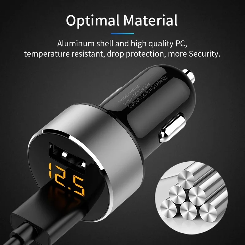 3.1ADual USB Car Charger Universal LCD Display Adapter for A Variety of Mobile Phones and Automobile Power Source Conversion | Автомобили