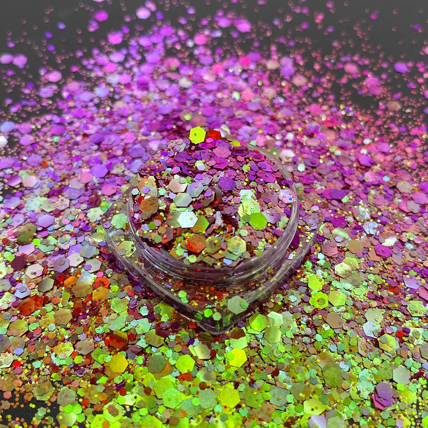 10 цветов Блеск для ногтей Тонкий Смесь крупных фотоблесток Блестящий Макияж Пыль