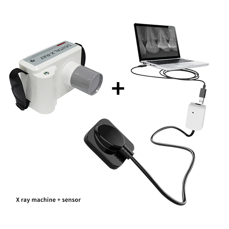 1Set Dental X-Ray Unit  Portable Touch Screen X Ray Machine With Sensor High Frequency Digital Dental X Ray Machine+ Sensor