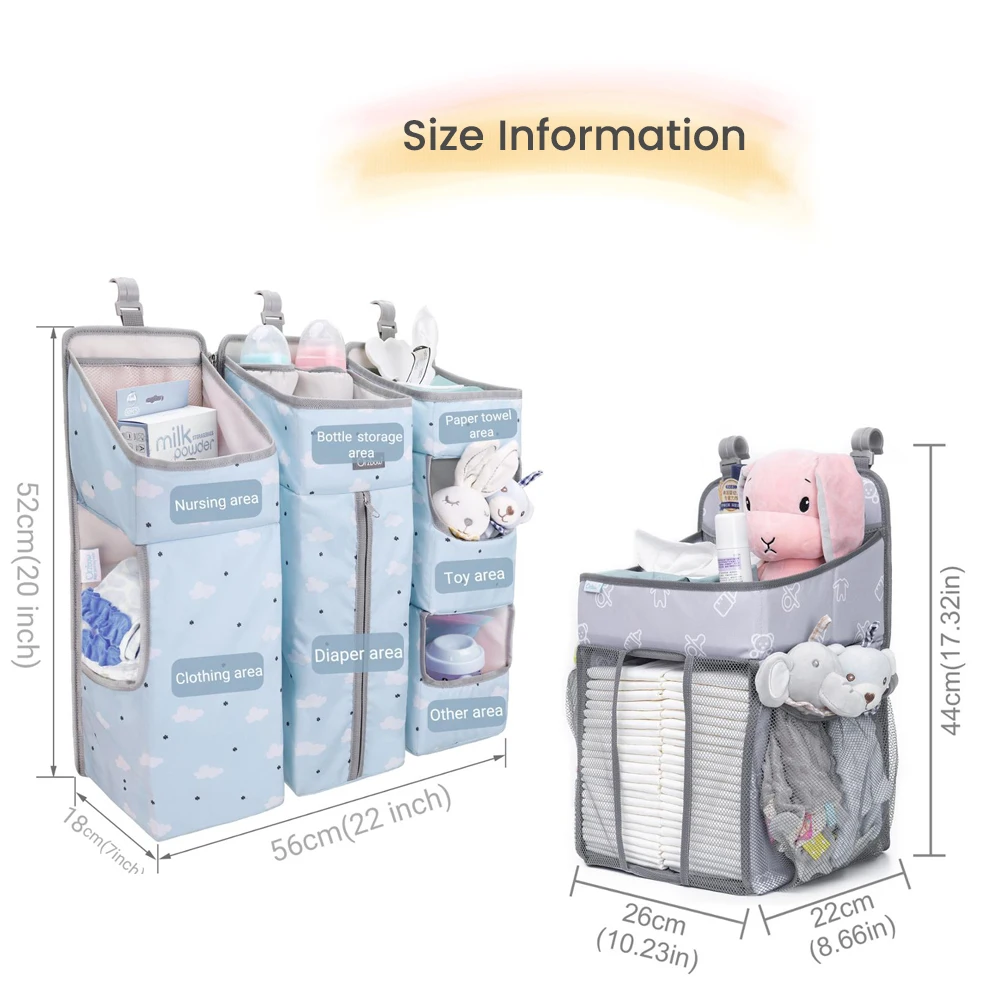 Orzbow сумка Органайзер для хранения детской кроватки влажных подгузников