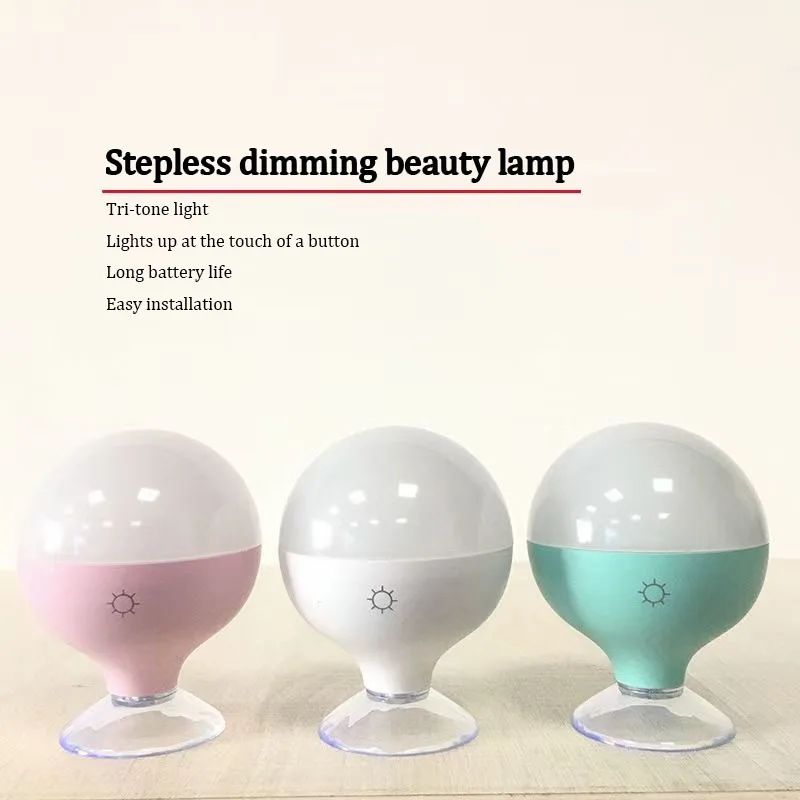 

LED Mirror Light USB rechargeable Punch-free Suction cup Fill light Bulb Wireless luz led lamp Dress Table Desk Cosmetic lampara