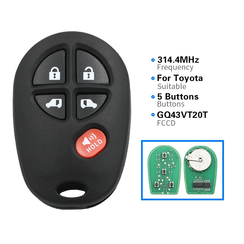 CN007110 для Toyota Tacoma Tundra Sequoia Sienna 2004-2016 дистанционный ключ-брелок от машины Control 315MHZ