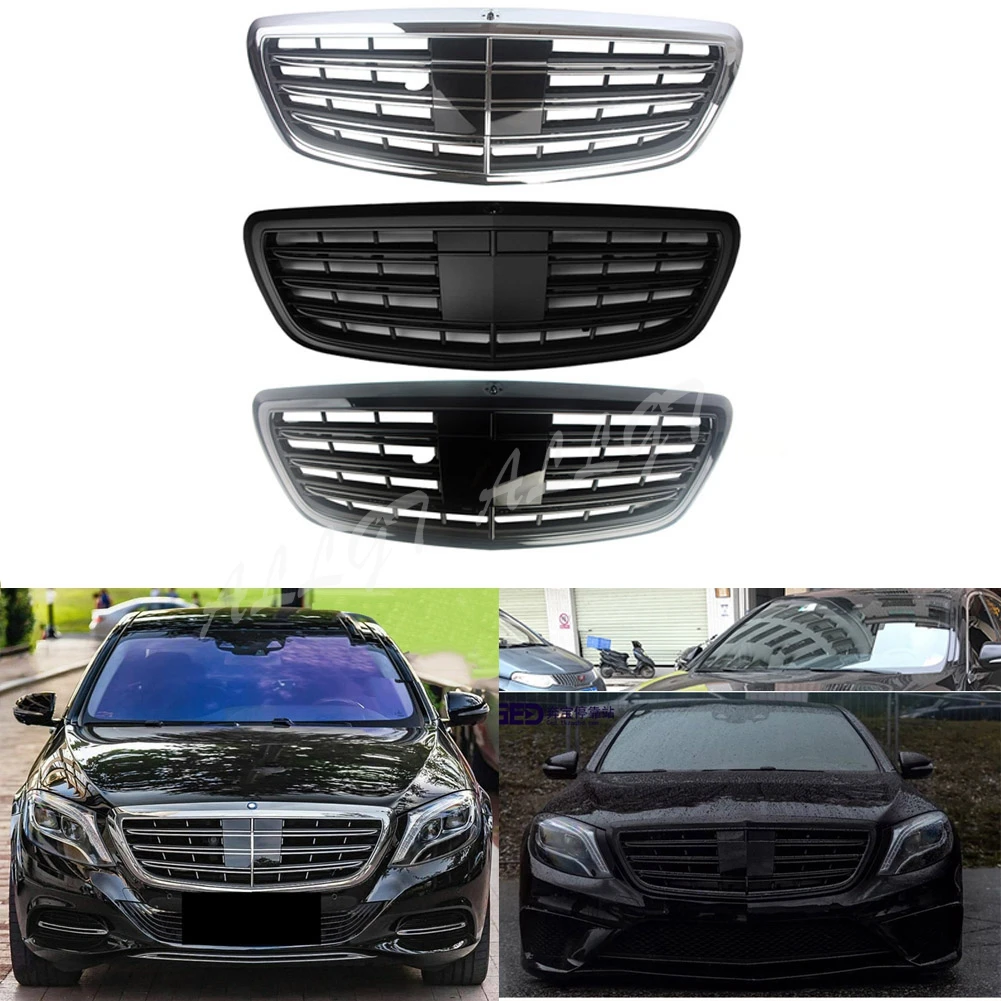Front Racing Center Grille Facelift Bumper Grill For Mercedes-Benz S-Class W222 2014 2015 2016 2017 2018 2019