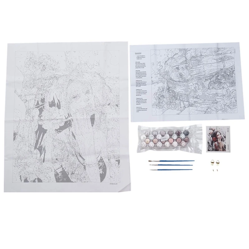 2x DIY масляная краска ing Paint по номерам набор Ie рисование на холсте ручная раскраска