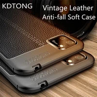 phone case sfor huawei y5p 2020 honor 9s case vintage business litchi pattern leather soft silicone anti fall cover capa fundas