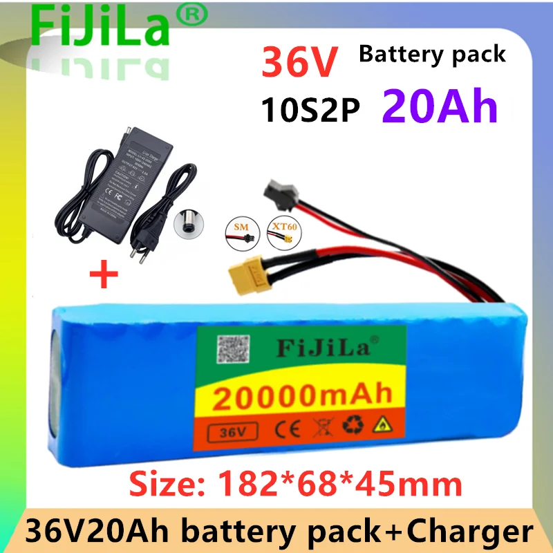 

Е-байка 36В 20Ah 18650 литиевая батарея пакет 10S2P 20000 мА/ч, 500 Вт высокой мощности Мощность, фара для электровелосипеда в батарея 42В Электрический в...