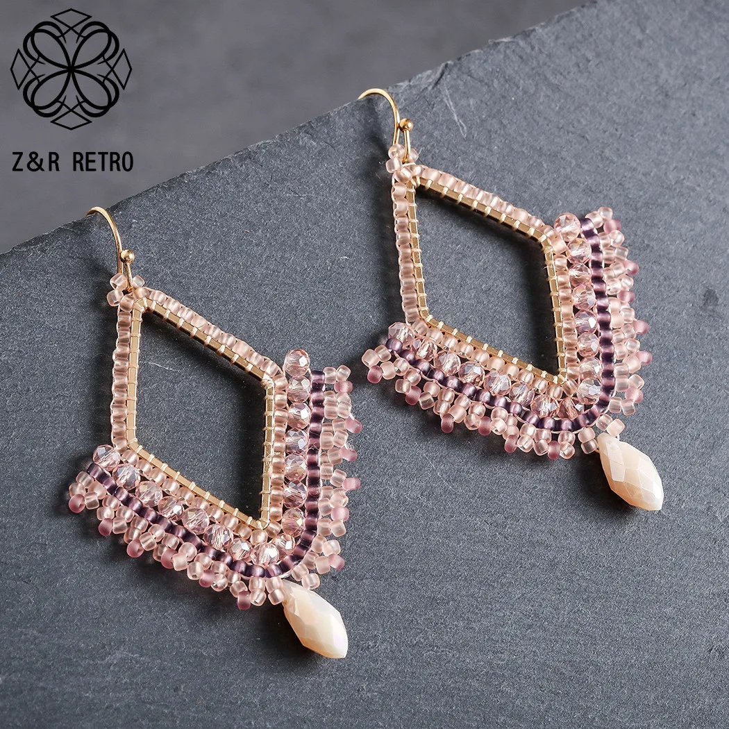 

Bohemia Goth Earrings with Beads Vintage Jewelry for Women Ethnic Suspension Pendientes Stranger Things Accessory Trending Items