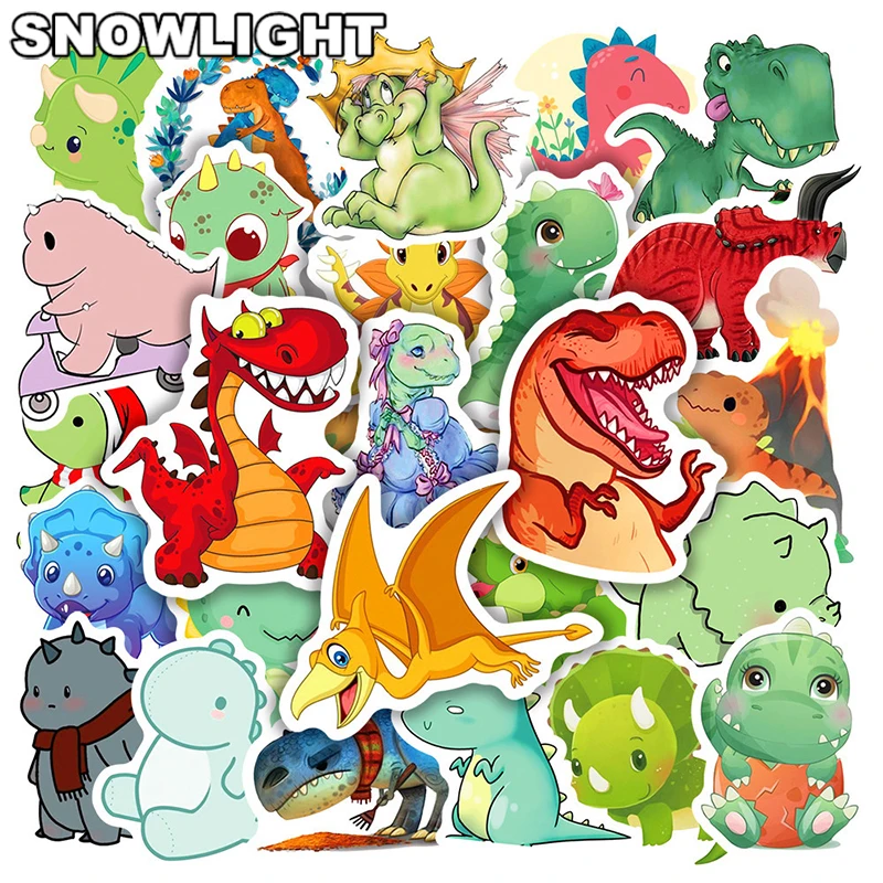 

10/50 шт./компл. водонепроницаемые наклейки с изображением животных