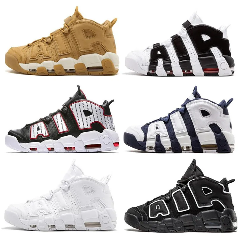 

New Arrival New 96 QS Olympic Varsity Maroon More Men Basketball Shoes 3M Scottie Pippen Uptempo Trainers Sports Mens Sneakers