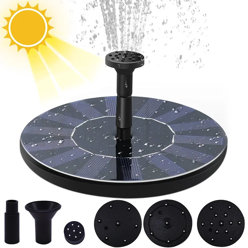 

Mini Solar Water Fountain Pool Pond Waterfall Fountain Garden Decoration Outdoor Bird Bath Solar Powered Fountain Floating Water