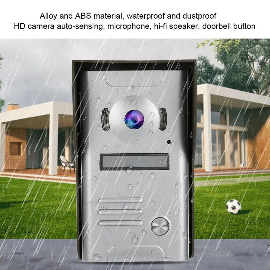 Zhudele 7inch Wired LCD Monitor Intercom Camera Video Door Phone Doorbell 110-240V | Безопасность и защита