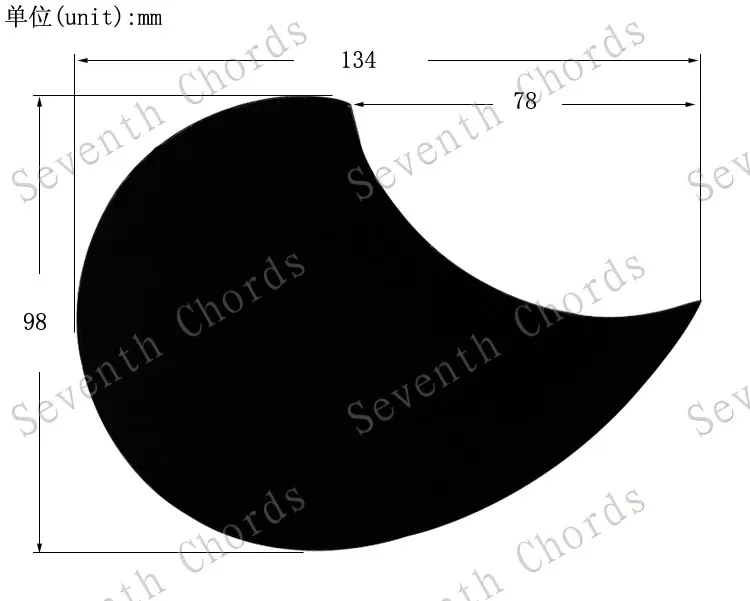 

2 Pcs Comma Shape 36" Acoustic Guitar Pickguard Pick Guard Anti-scratch Plate - 6 Colors for choose