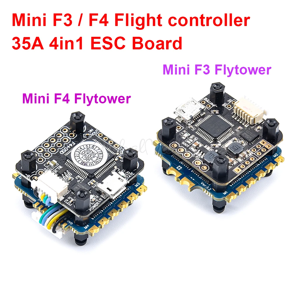 Контроллер полета Mini F3/F4 встроенное OSD 5 в 1 а BEC Tower / 35A V2.1 2 6S 4 ESC для RC ELF 88 мм CLOUD