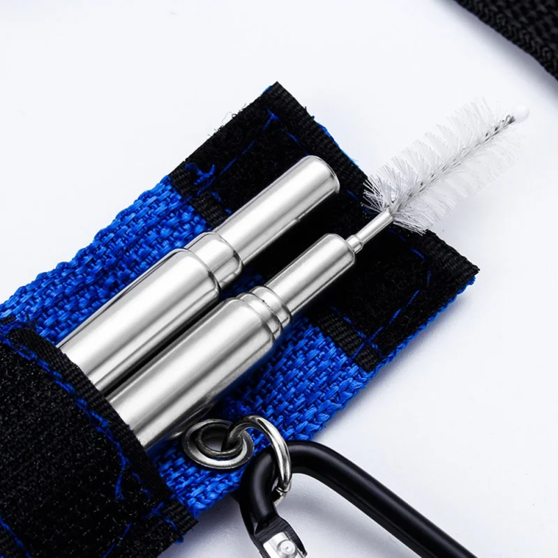 Многоразовая складная металлическая Питьевая соломинка портативная