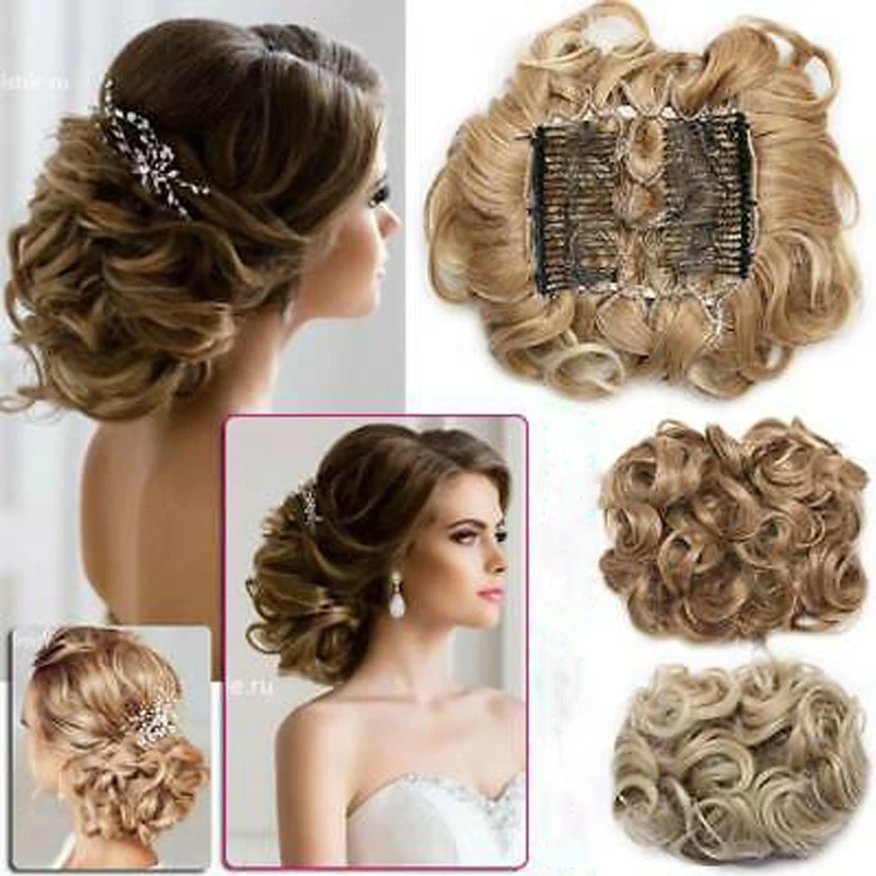 Верд 80 г эластичная сетка с кудрявыми гребнями шиньон Updo покрытие синтетические
