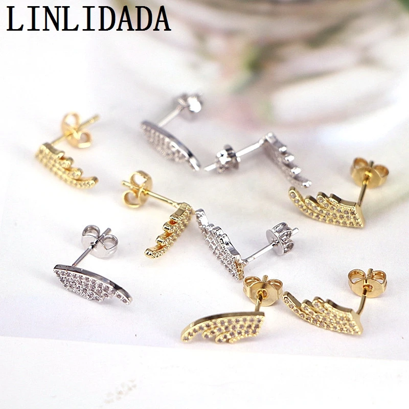 

10Pairs, New Style Clear Cubic Zirconia Earrings,CZ Micro Pave Stud Earring For Women Girls