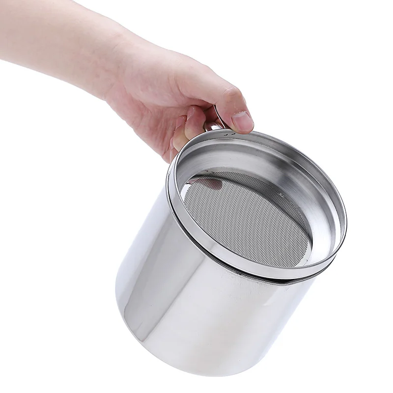 1 8l stainless steel oil strainer pot portable container jug storage can filter leakproof oil pot dispenser kitchen gadgets free global shipping