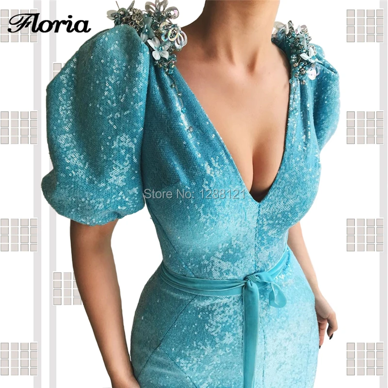 Длинные вечерние платья-русалки с V-образным вырезом и блестками | Свадьбы