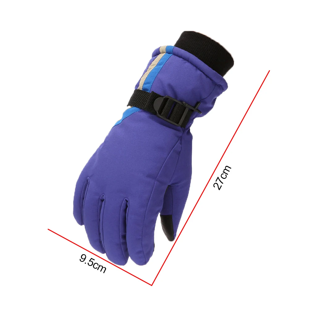 

Children Winter Warm Gloves Waterproof anti-skid Ski Snowboard Gloves W/Adjustable Strap Gloves Kids Skiing Outdoor Activities