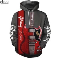 hx newest red electric guitar 3d print men hoodie harajuku casual sweatshirt unisex fsahion zipper pullover drop shipping