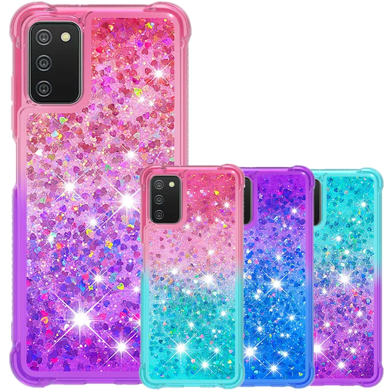 

Quicksand Phone Case For Samsung Galaxy S21 FE A03S A32 A82 A22 4G 5G Cases Soft TPU Dynamic Glitter Liquid Back Cover Funda