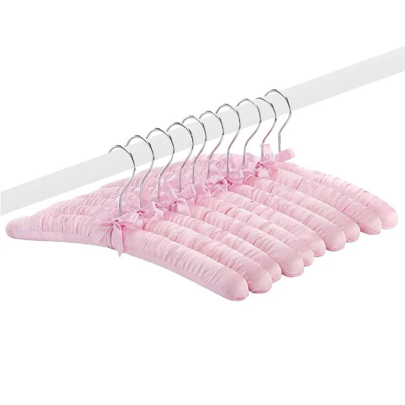 

20pcs/set Silk Sponger Clothes Hanger Adult Save Space Anti-slip Seamless Clothes Rack Closet Organizer Cute Bow Baby Hangers