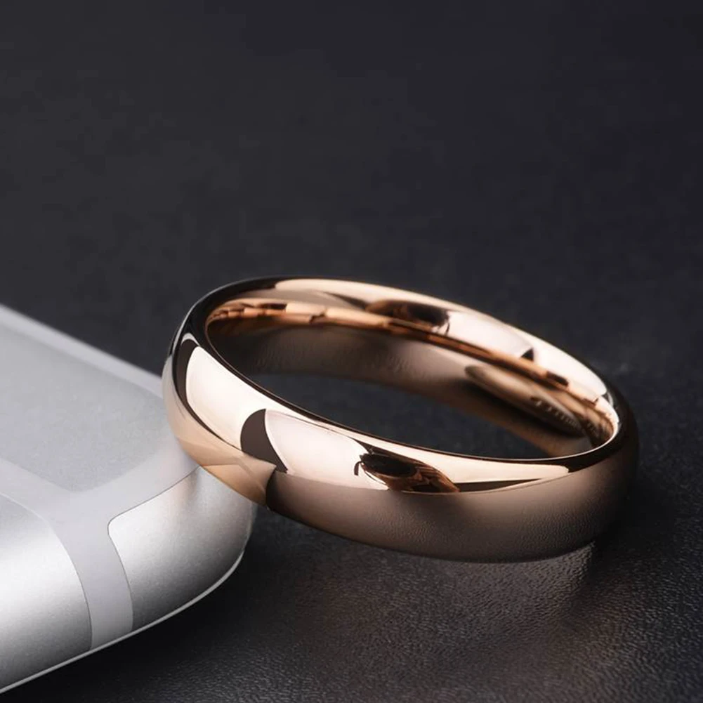 Простые кольца унисекс для мужчин и женщин с высокой полировкой простые
