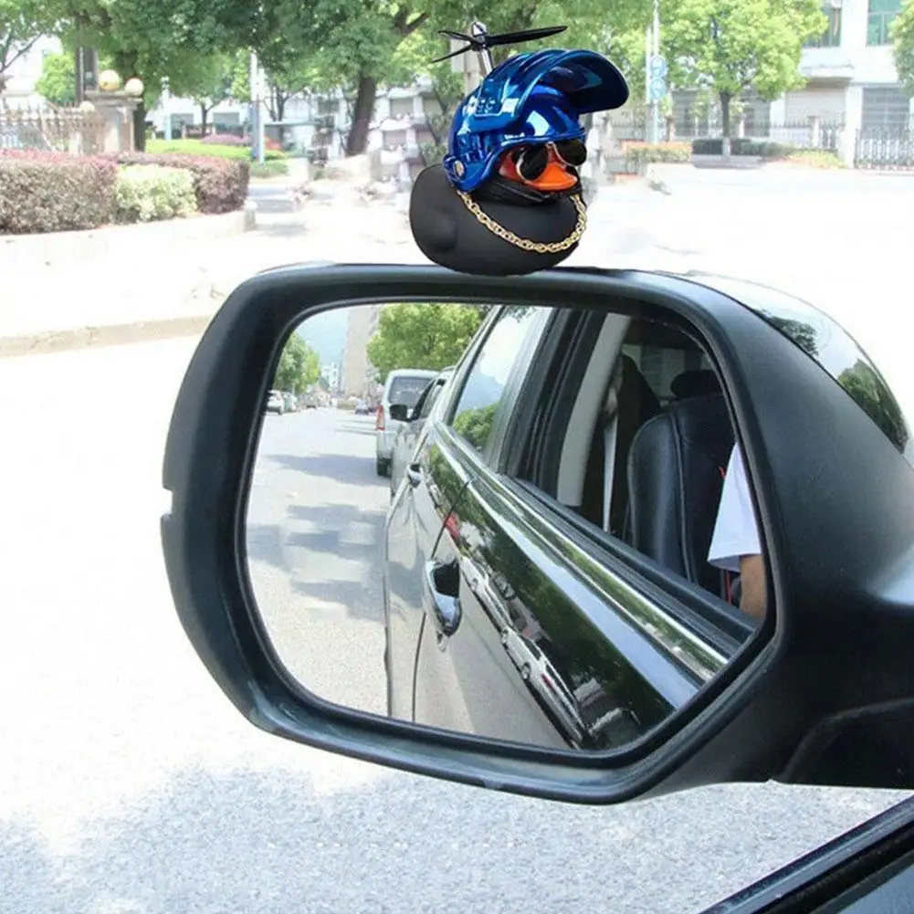 

Car Interior Decoration Cute Little Helmet Duck Cart Car Ornaments Toy Dashboard Duck Decoration Rubber Decorations M2G8