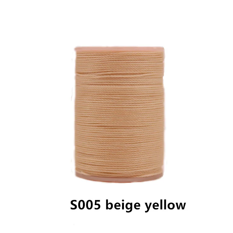 S005 beige yellow Распродажа DIY диаметр 0,55 мм кожаная круглая Вощеная швейная нить ручная прошитая полиэфирная круглая Вощеная цветная нить 40 цветов - Цвет: S005 beige yellow