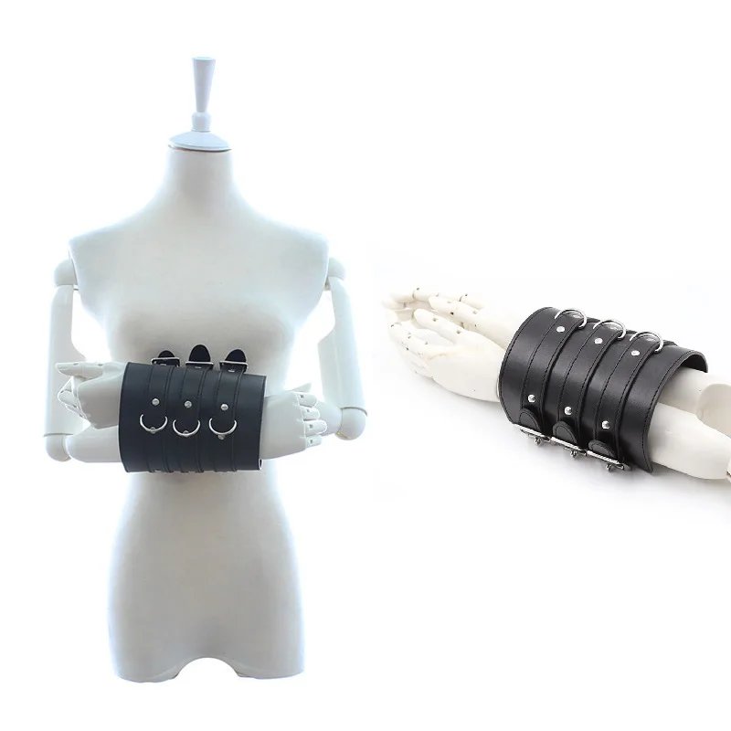 Handcuffs Fetish Restraint Kit for Sex BDSM Bondage Leather Suit Adult Toy For Couple Dominatrix Discipline Men Women