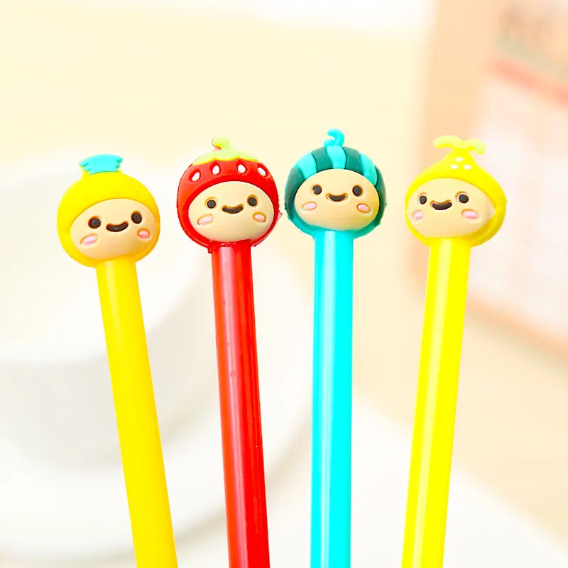 Смешанный набор креативных милых гелевых ручек Kawaii с черным котом емкость для