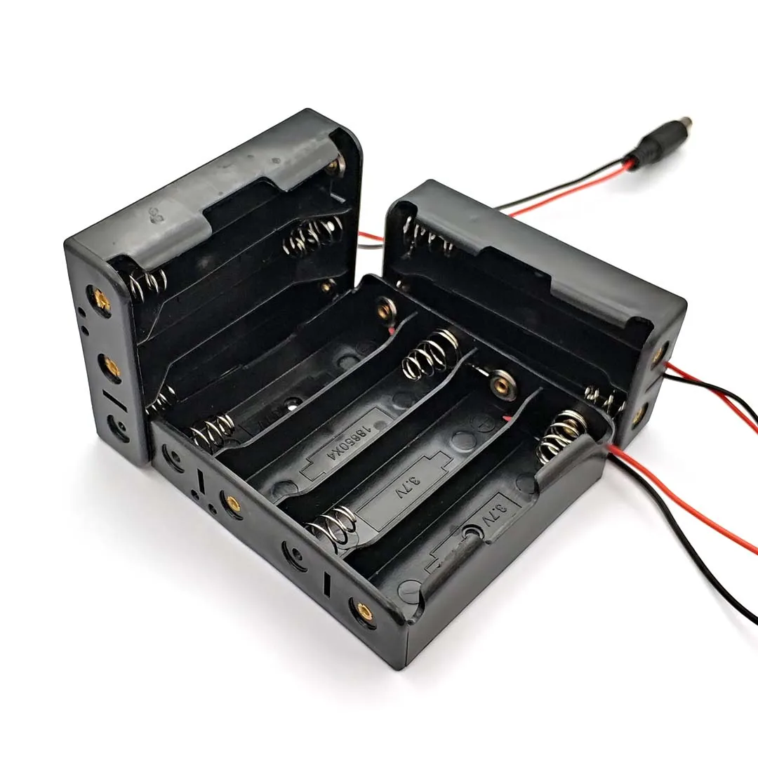 DIY 2x 3x 4x 18650 Держатель для батареи Чехол хранения с DC 5.5x2.1mm разъем питания пластик +