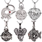 Новое ожерелье-медальон для ароматерапии в форме сердца, диффузор эфирного масла, Музыкальный шар, аксессуары для женщин