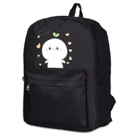 simple men womens small cotton canvas fashion backpack shoulder school bag
