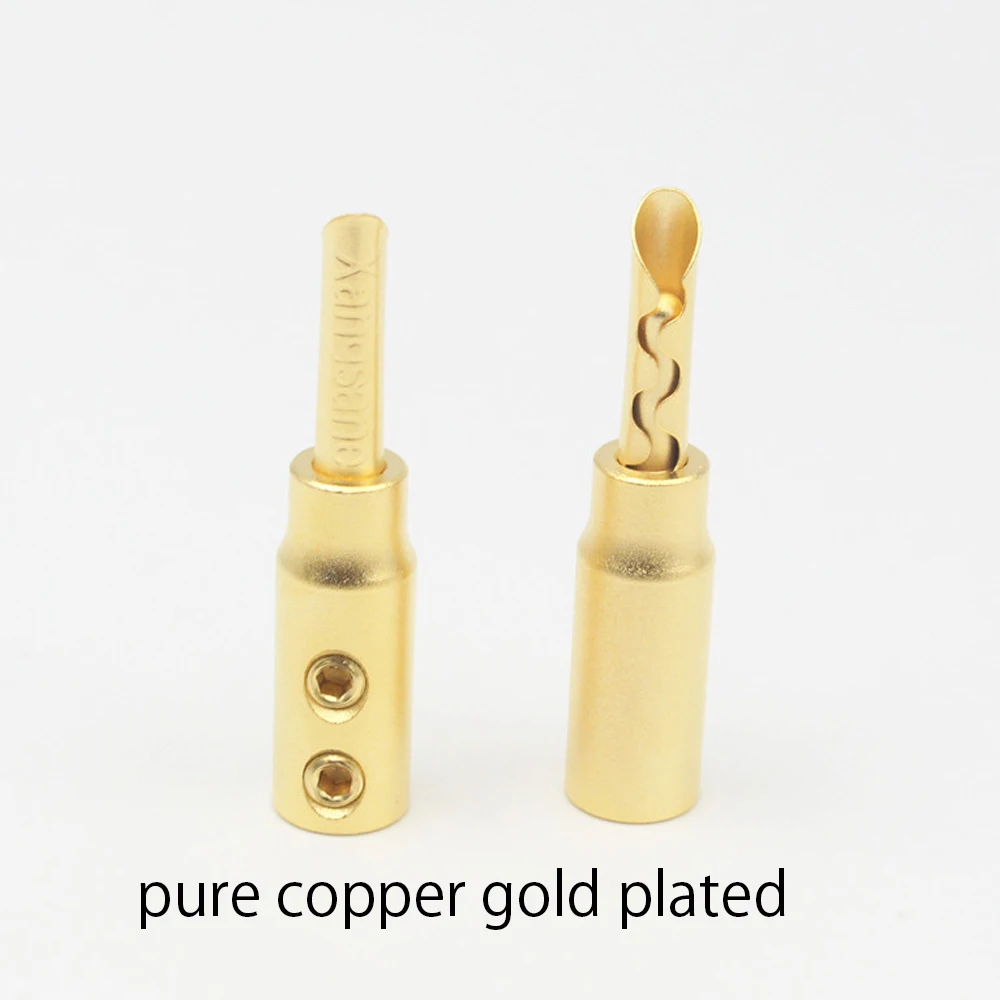 4 шт. Высокое качество Чистая красная медь банан разъем клеммной вилки 5 мм для