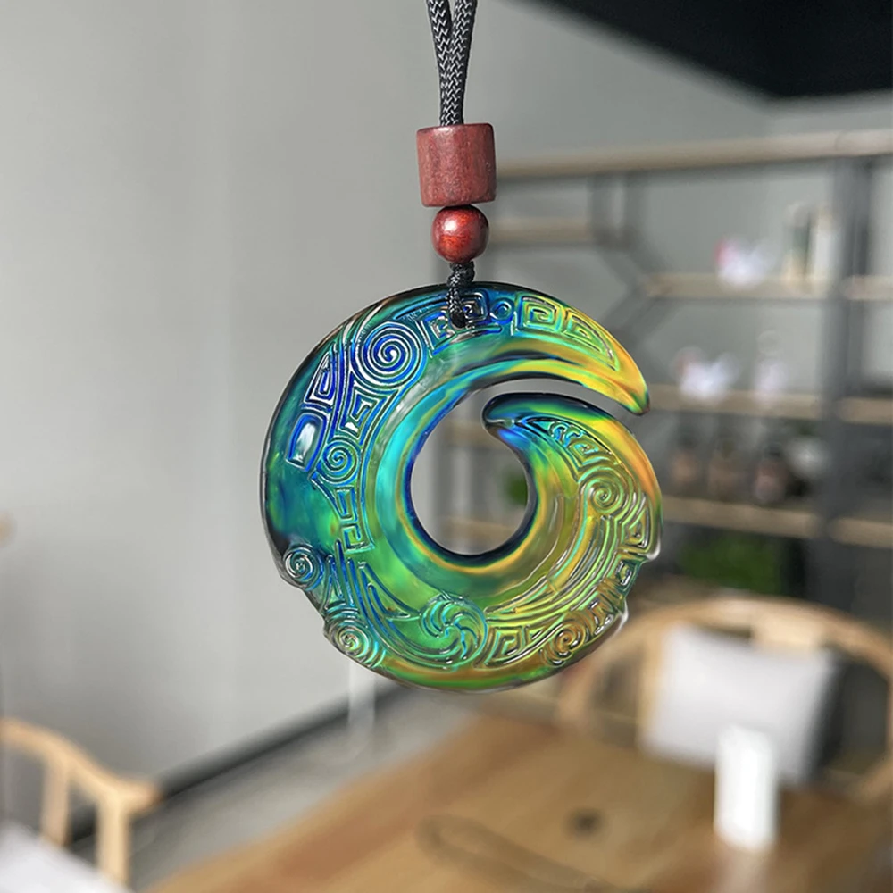 Меняющее цвет ожерелье с подвеской на удачу ювелирные изделия аксессуары меняет