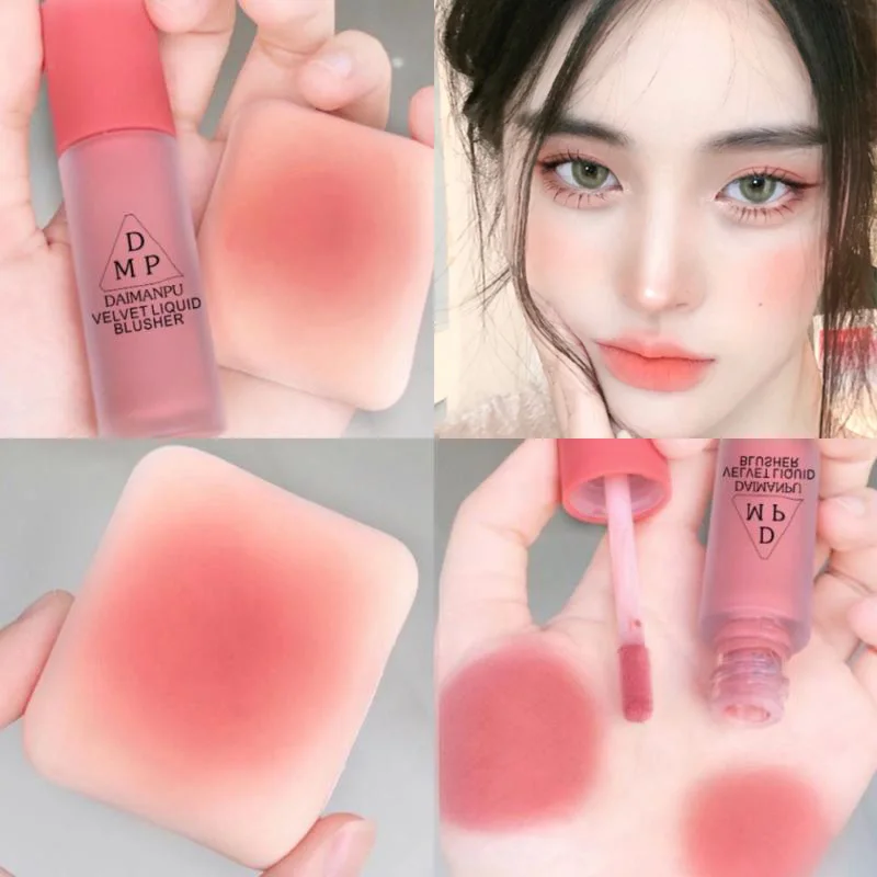 

1PC Peach Pink Liquid Blush Makeup Long-lasting Velvet Matte Blusher Pigment Natural Face Contour Cheek Tint Brighten Cosmetic