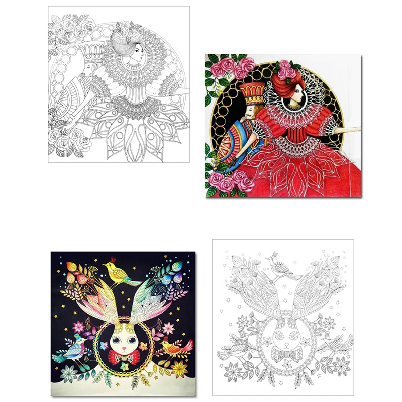 Книжка-раскраска для детей и взрослых 24 страницы | Канцтовары офиса дома