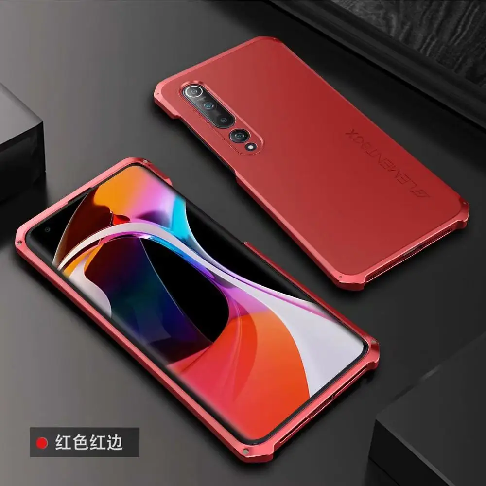 Армированный чехол для Xiaomi MI10 Pro металлический алюминиевый + Гибридный ПК