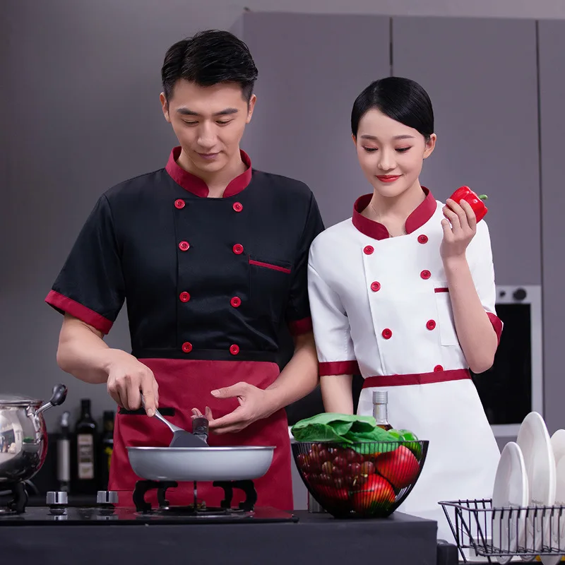Одежда шеф-повара с коротким рукавом для гостиничного кухонного оборудования